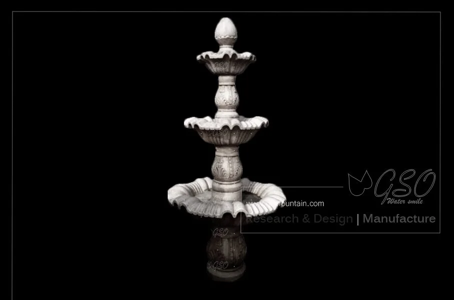 200 three-tier concrete fountain